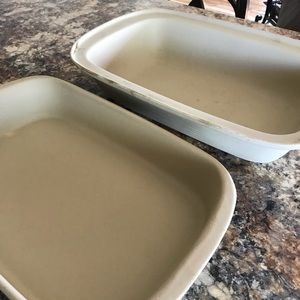 Pampered Chef Heritage roasting pan baker with lid